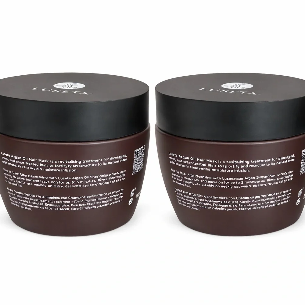 Luseta Argan Oil Hair Mask Set of 2 Moisturizing Repair 16.9 oz‎